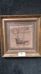 Paysage fluvial by Frank Edwin Scott, Crayon gris, sold Jun 2018