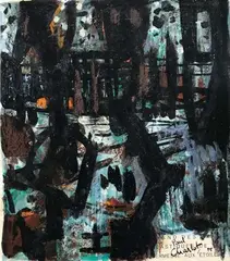 Composition by Paul Charlot, 1955, Gouache, sold Jun 2018