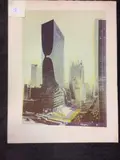 Gratte-ciel by Pol Bury, Lithographie en couleur signée, dédicadée et annotée «HC», sold May 2018