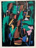 Composition abstraite by André Lanskoy, Lithographie en couleur signée et annotée: «EA», sold May 2018