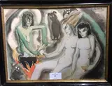 Scène satanique by Pierre Abadie-Landel, 1945, Aquarelle gouachée, sold May 2018