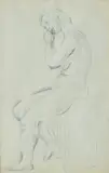 *Femme nue assise de profil by Léopold Survage, Crayon gris, sold May 2018