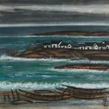 Paysage by Lin Fengmian, Gouache sur papier, sold Dec 2020