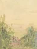 Paysage by Pierre Laprade, Aquarelle, sold Dec 2022