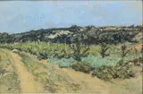 Vignes dans le Jura by Ker-Xavier Roussel, 1900, Pastel, sold Dec 2022