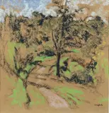 Hiver à l'Étang-la-Ville by Ker-Xavier Roussel, vers 1905, Pastel sur papier teinté, sold Dec 2022