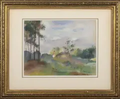 Orée du bois by Henry Ottmann, Pastel sur papier, sold Jan 2023