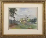 Orée du bois by Henry Ottmann, Pastel sur papier, sold Jan 2023