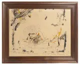 La belle et la bête by Jeantimir Kchaoudoff, 1961, Encre et gouache sur papier marouflé sur carton, sold Dec 2022