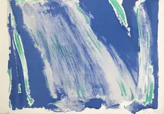 Sans titre, circa 1980-82 by Olivier Debré, Lithographie couleurs sur papier, sold Dec 2022