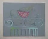 La Sphinge by Piero Sani, 1991, Mine de plomb et crayons de couleurs sur papier marouflé sur carton, sold Dec 2022