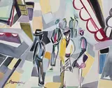 Sans titre by Georgine Haddad, 1991, Aquarelle sur papier, sold Dec 2022