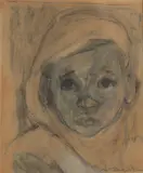 Portrait d'enfant by Marie-Antoinette Boullard-Devé, Fusain, aquarelle et gouache sur papier, sold Dec 2022