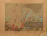 Régate by Jean Fusaro, Lithographie en couleurs sur papier, sold Dec 2022