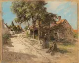 Une Route en Artois by Léon Augustin Lhermitte, 1905, Pastel sur papier marouflé sur toile, sold Nov 2022