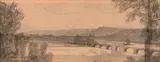 Deux vues panoramiques de Lyon by Antoine Claude Ponthus-Cinier, Lavis d'encre et crayon noir, sold Mar 2018