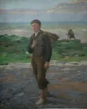 Le ramasseur de varech by Roger Godchaux, 1911, Pastel, sold Mar 2018