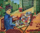Homme au journal by Mirelle Montangerand, 1969, Huile sur toile et collage, sold Mar 2023