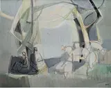 Scène pastorale by Georges Dayez, Gouache, sold Mar 2023