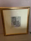 The junk shop by Norman Alexander Clark, Crayon et aquarelle sur papier signée en bas à gauche, sold Feb 2023