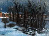 Winter Dusk by Jack Beder, Pastel, sold Aug 2021