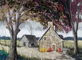 Vieille Maison (octobre) by Roméo Vincelette, Pastel, sold Aug 2021