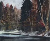 Chemin en forêt by Roméo Vincelette, Pastel, sold Aug 2021