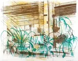 Window with Plants by Ghitta Caiserman-Roth, Lithographie, sold Aug 2021