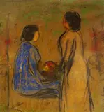 Two Women by József Rippl-Rónai, Pastel, sold Jul 2021