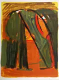 Forêt. 1970 by Bram van Velde, Lithographie en couleurs, sold Nov 2019