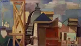Monuments parisiens by André Lhote, Toile signée en haut à gauche, sold Nov 2019