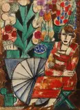 Vendeuse de fleurs by Marcel Gromaire, 1932, Aquarelle et encre signée et datée en bas à gauche, sold Nov 2019
