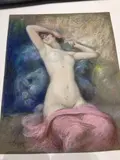 Nu féminin by Albert Joseph Penot, Pastel signé en bas à gauche, sold Nov 2019