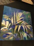 Feuille bleue de bananier by Maurice Genis, Aquarelle et encre signée en bas à droite, sold Nov 2019