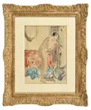 Nu à sa toilette by Henri Lebasque, Aquarelle, sold Jun 2025