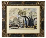 Le port de Hambourg by Auguste Herbin, 1907, Aquarelle sur papier, sold Jun 2025