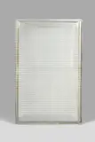 Sans titre by Jean Prouvé, Panneau de façade en plaque d’aluminium gaufré rainuré sur une structure rectangulaire en, sold Jun 2025
