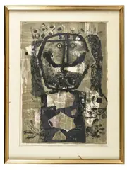 Le Roi Pépé by Antoni Clavé, 1960, Lithographie en couleurs sur vélin, sold Jun 2025