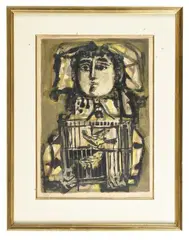 L'enfant à la cage by Antoni Clavé, 1950, Lithographie en couleurs sur vélin, sold Jun 2025