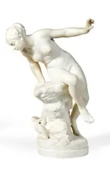 Baigneuse by Benoit Rougelet, Marbre blanc, sold Jun 2017