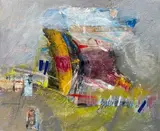 La mer de Sarah Bernard by Marie-Geneviève Havel, Technique mixte (huile sur toile et collages), sold May 2021