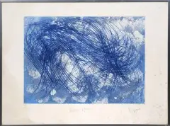 Printemps difficile by Jean Messagier, Lithographie en couleurs, sold Oct 2026