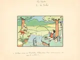 Les sports - La pêche by Benjamin Rabier, Gouache sur papier pour un des dessins de cette série de, sold May 2025