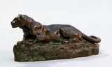 La panthère de Tunis by Antoine-Louis Barye, Épreuve en bronze, fonte d'édition ancienne vers, sold Dec 2006