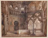 Vue de la chapelle du Zancarron, de la mosquée – cathédrale de Cordoue by Louis Désiré Thienon, Aquarelle sur traits de crayon noir, sold Nov 2024