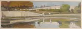 Vue du Grand Trianon by Madeleine Meunier, Aquarelle, sold Nov 2024