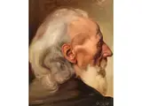 Bildnis Eines Alten Mannes by Adolph von Menzel, oil on canvas, offered Sep 2025