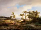 Landschaftsgemälde mit Reisenden by Anton Braakman, oil, offered Jul 2015