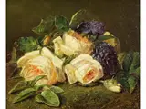 Stillleben mit Gelben Rosen by Adriana Johanna Haanen, oil on panel, offered Dec 2025
