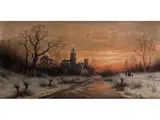 Sonnenuntergang Über Einer Burg by Georg Schmitz, oil on canvas, sold Jun 2025